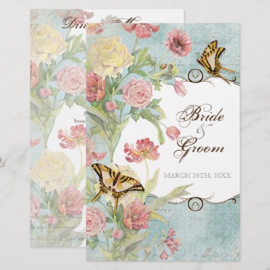 Les Fleurs Peony Roos Tulip Floral Flowers Weddens (Voorkant / Achterkant)