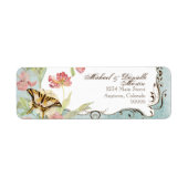 Les Fleurs Peony Roos Tulip Floral Flowers Weddens Etiket (Voorkant)