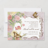 Les Fleurs Peony Roos Tulip Floral Flowers Weddens Kaart (Achterkant)