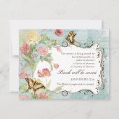 Les Fleurs Peony Roos Tulip Floral Flowers Weddens Kaart (Achterkant)