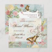 Les Fleurs Peony Roos Tulip Floral Flowers Weddens Kaart (Voorkant / Achterkant)