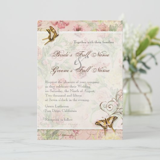 Les Fleurs Peony Roos Tulip Floral Flowers Weddens Kaart (Staand voorkant)