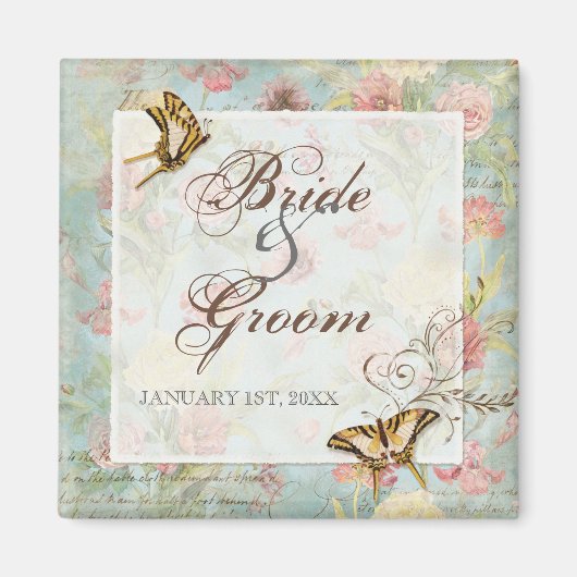 Les Fleurs Peony Roos Tulip Floral Flowers Weddens Magneet (Voorkant)