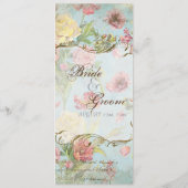 Les Fleurs Peony Roos Tulip Floral Flowers Weddens Menu (Achterkant)