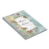 Les Fleurs Peony Roos Tulip Floral Flowers Weddens Notitieboek (Rechterzijde)