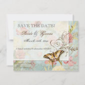 Les Fleurs Peony Roos Tulip Floral Flowers Weddens Save The Date (Voorkant)