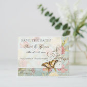Les Fleurs Peony Roos Tulip Floral Flowers Weddens Save The Date (Staand voorkant)