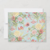 Les Fleurs Peony Roos Tulip Floral Flowers Weddens Save The Date (Achterkant)
