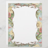 Les Fleurs Peony Roos Tulip Floral Stationery Pg 2 (Voorkant / Achterkant)