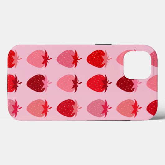 Les Fraises 01 Roze en rode preppy aardbeien Case-Mate iPhone Case (Achterkant (horizontaal))