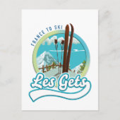 Les Gets france ski logo Briefkaart (Voorkant)