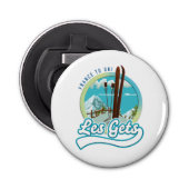 Les Gets france ski logo Button Flesopener (Voorkant)