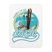 Les Gets france ski logo Magneet (Verticaal)