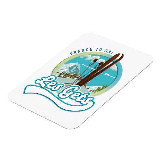 Les Gets france ski logo Magneet (Linkerzijde)