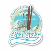 Les Gets france ski logo Sticker (Voorkant)