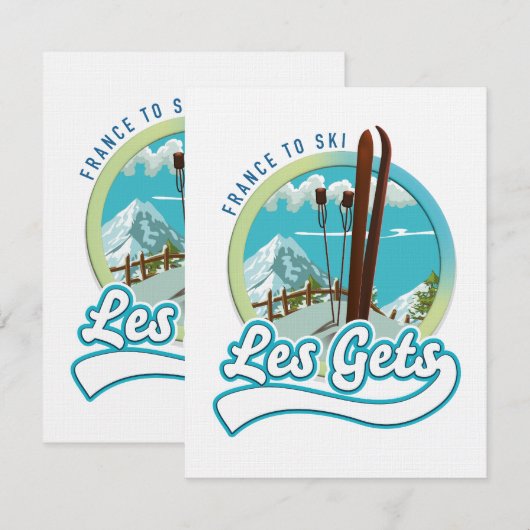Les Gets frankrijk ski logo (Voorkant / Achterkant)