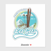 Les Gets frankrijk ski logo Sticker (Vel)