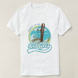 Les Gets frankrijk ski logo T-shirt