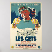 Les Gets, Savoie, Frankrijk, Ski Poster (Voorkant)