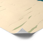 Les Gets Snowboarden Reisposter Poster (Hoek)