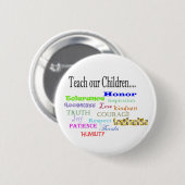 les geven aan onze kinderen ronde button 5,7 cm (Voorkant /achterkant)
