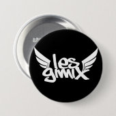Les Gimix Black Logo Button (Voorkant /achterkant)