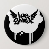 Les Gimix White Bubble Button (Voorkant)