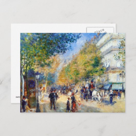 Les Grands Boulevards van Renoir Briefkaart (Voorkant / Achterkant)
