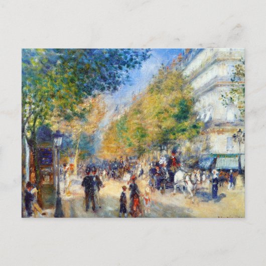 Les Grands Boulevards van Renoir Briefkaart (Voorkant)