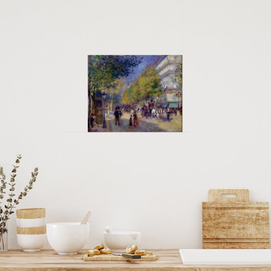 Les Grands Boulevards van Renoir Poster (Keuken)