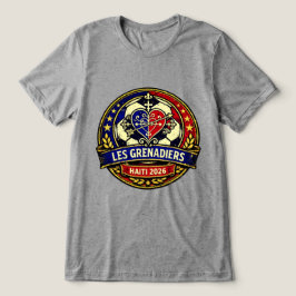 Les Grenadiers Haïti Voetbal Vintage Wapen Tri-Blend Shirt