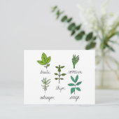 Les herbes briefkaart (Staand voorkant)