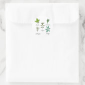 Les herbes ronde sticker (Tas)