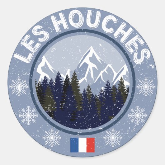 Les Houches Ski Ronde Sticker (Voorkant)