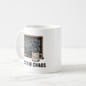Les in chaos | Schoolleven sarcasme Koffiemok (Voorkant links)
