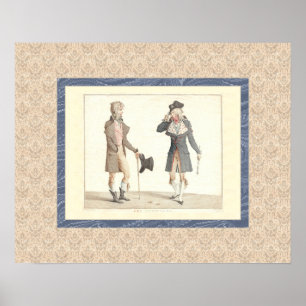 Les Incroyables - Reproduction of Vernet Engraving Poster