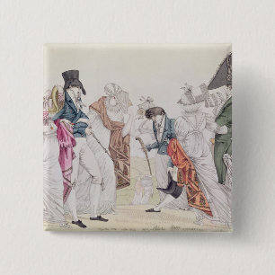 Les Invisibles', c.1807 Vierkante Button 5,1 Cm