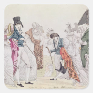 Les Invisibles', c.1807 Vierkante Sticker