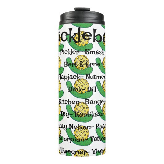 Les je Pickleball-dorst Thermosbeker (Voorkant)