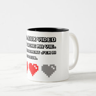 Les jeux vidéo ont gâché ma vie tweekleurige koffiemok