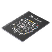 les love inspireer favoriete leraar chalkboard notitieboek (Linkerzijde)