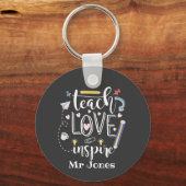 les love inspireert favoriete leraar doodle art sleutelhanger (Voorkant)