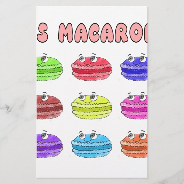 Les Macarons Cute Cartoon (Voorkant)