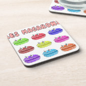Les Macarons Cute Cartoon Bier Onderzetter (Linkerzijde)