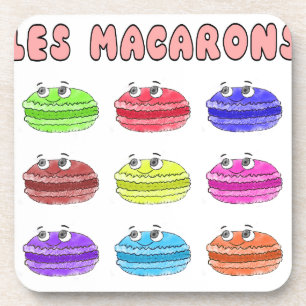 Les Macarons Cute Cartoon Bier Onderzetter