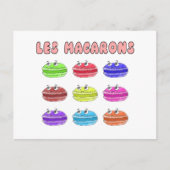 Les Macarons Cute Cartoon Briefkaart (Voorkant)