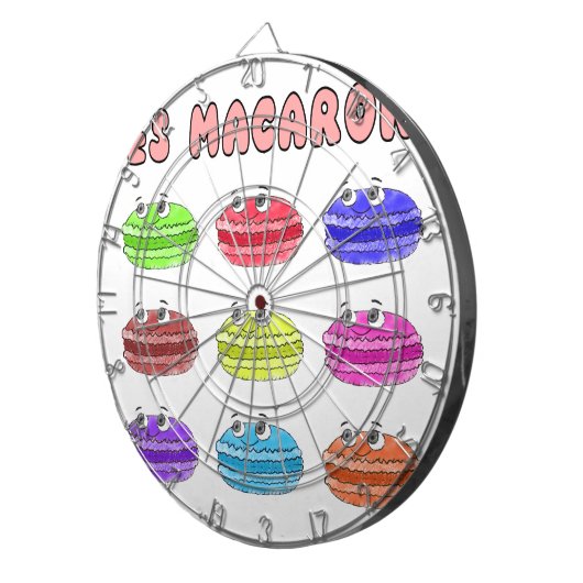Les Macarons Cute Cartoon Dartbord (Voorkant Rechts)