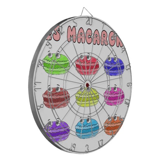 Les Macarons Cute Cartoon Dartbord (Voorkant Links)