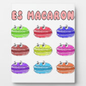 Les Macarons Cute Cartoon Fotoplaat (Voorkant)