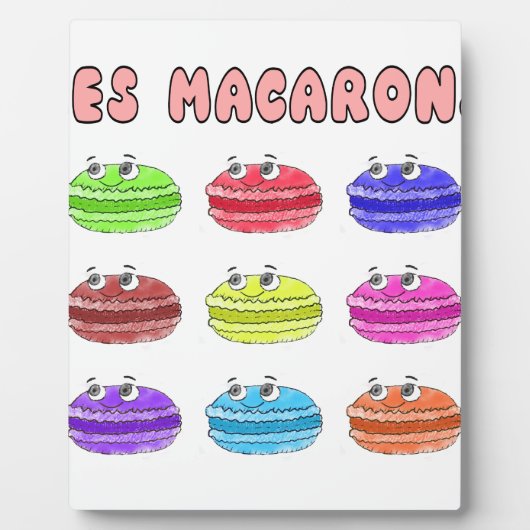 Les Macarons Cute Cartoon Fotoplaat (Voorkant)